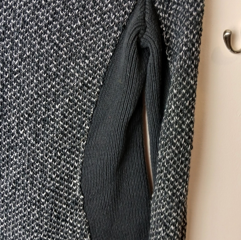 🍂 Rag & Bone Grey & Black Knitted & Fitted Zip up Jacket with flared collar XS - Picture 11 of 12